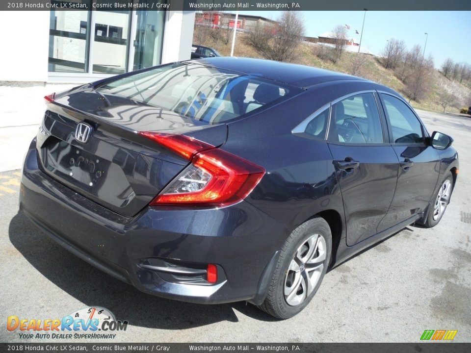 2018 Honda Civic LX Sedan Cosmic Blue Metallic / Gray Photo #8