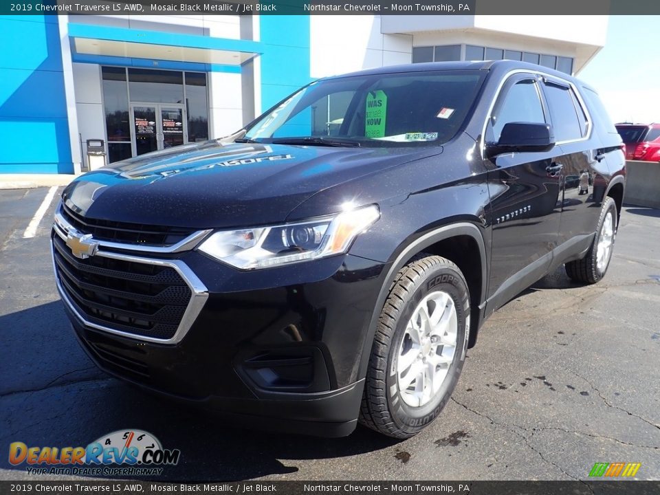 2019 Chevrolet Traverse LS AWD Mosaic Black Metallic / Jet Black Photo #2