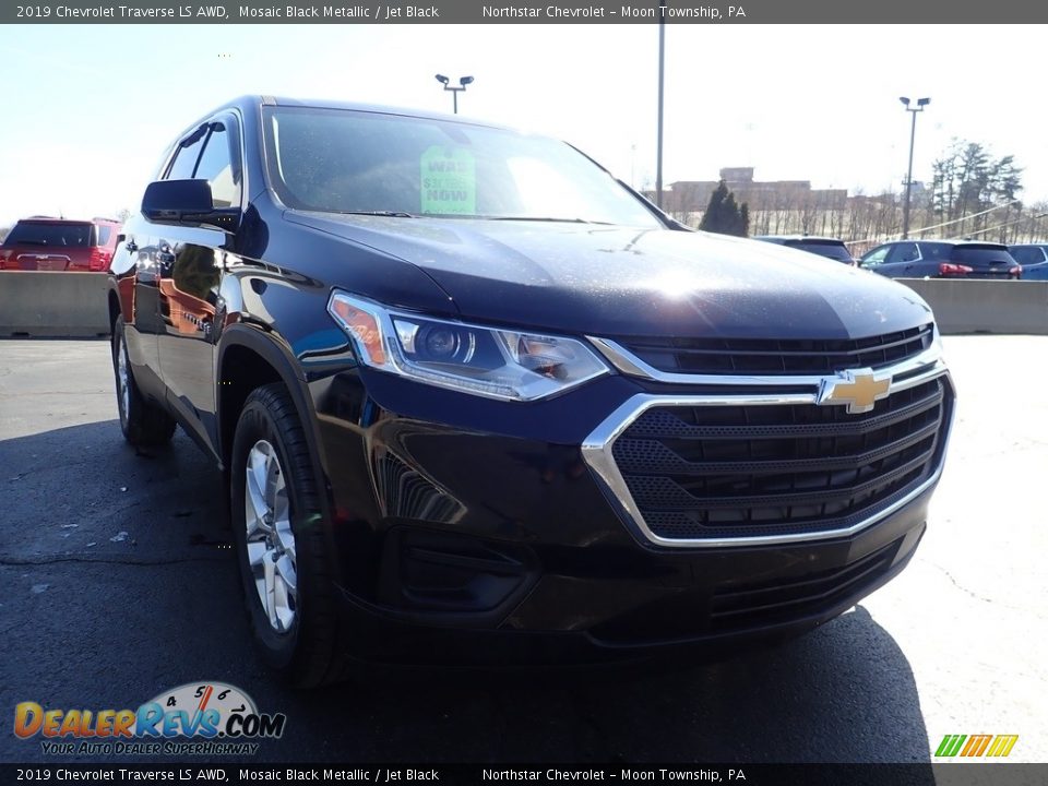 2019 Chevrolet Traverse LS AWD Mosaic Black Metallic / Jet Black Photo #12