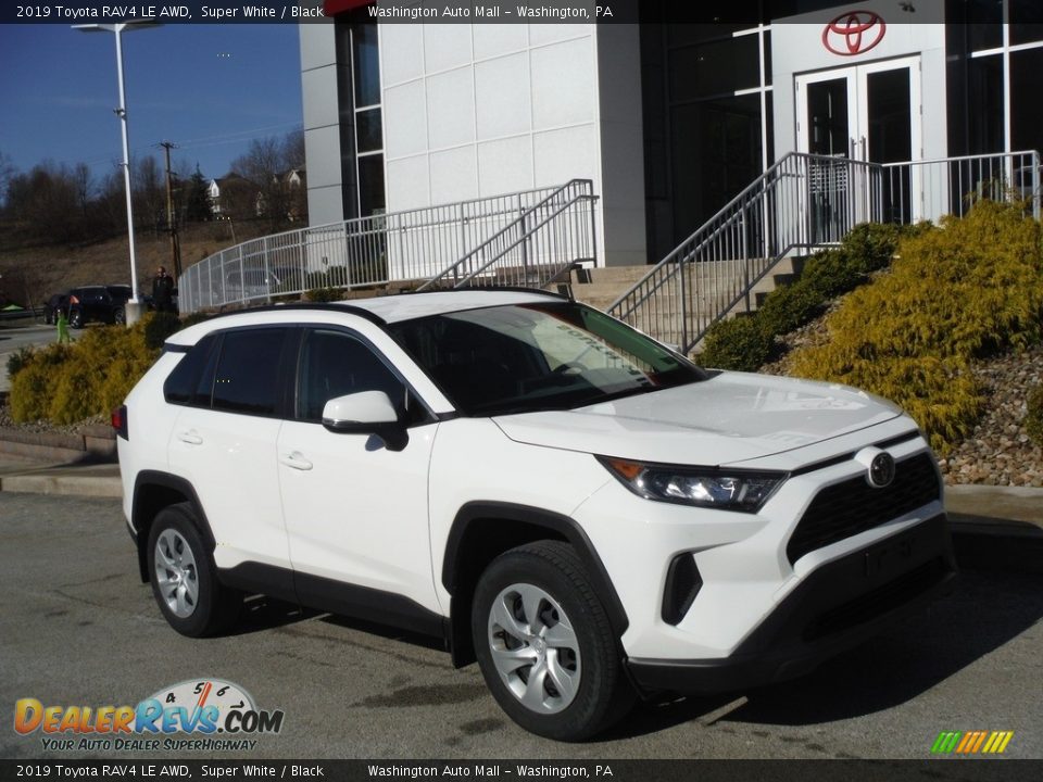 2019 Toyota RAV4 LE AWD Super White / Black Photo #1