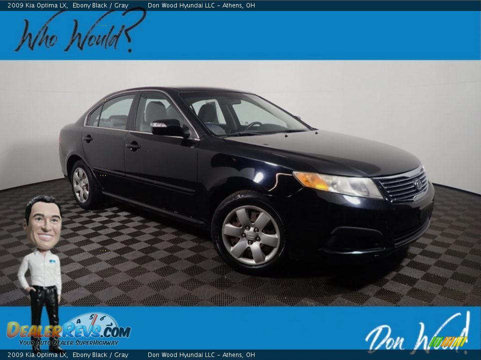 2009 Kia Optima LX Ebony Black / Gray Photo #1