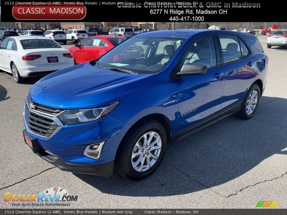 2019 Chevrolet Equinox LS AWD Kinetic Blue Metallic / Medium Ash Gray Photo #1