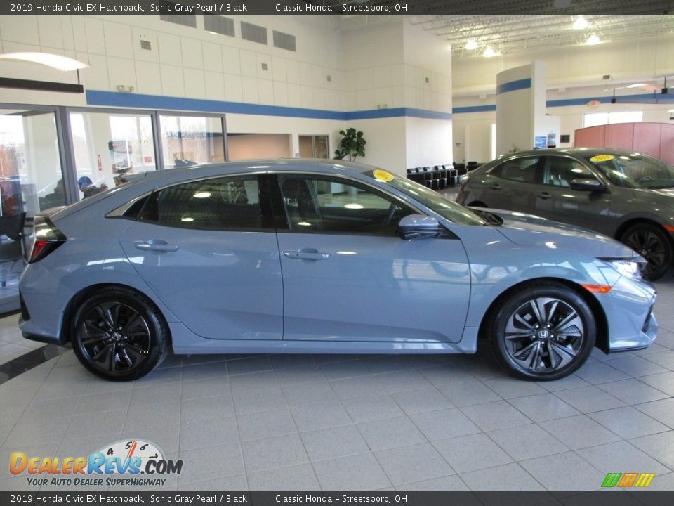 2019 Honda Civic EX Hatchback Sonic Gray Pearl / Black Photo #4