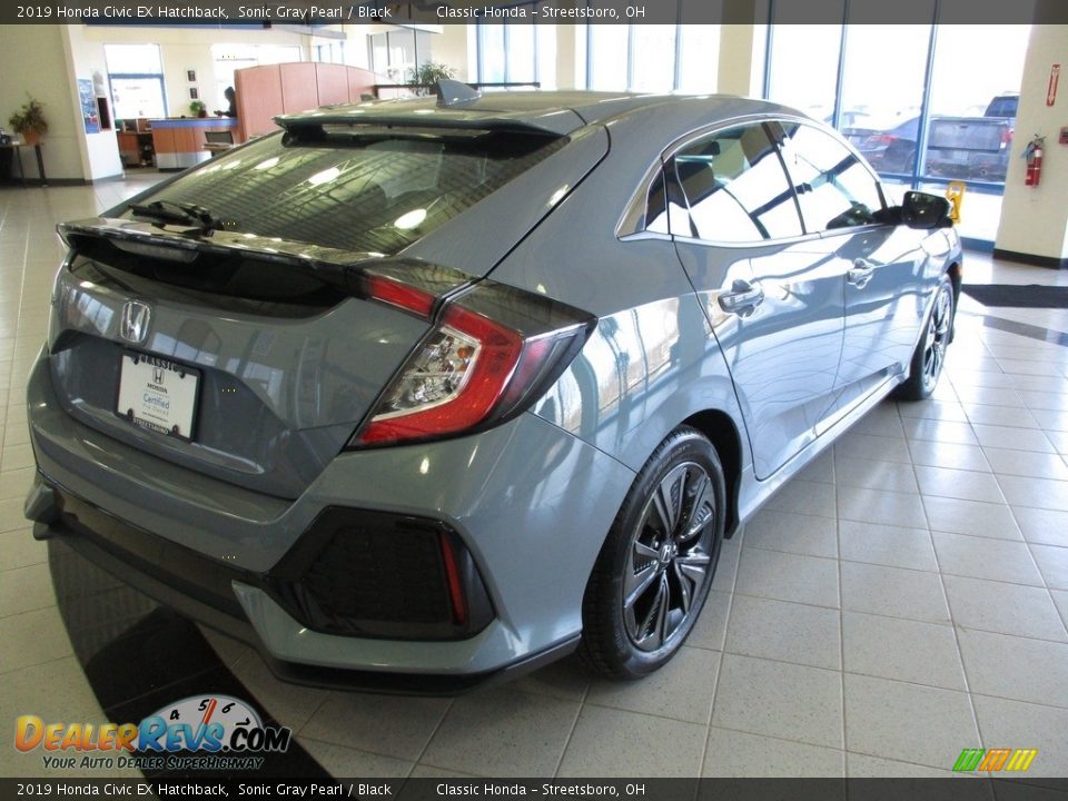 2019 Honda Civic EX Hatchback Sonic Gray Pearl / Black Photo #7