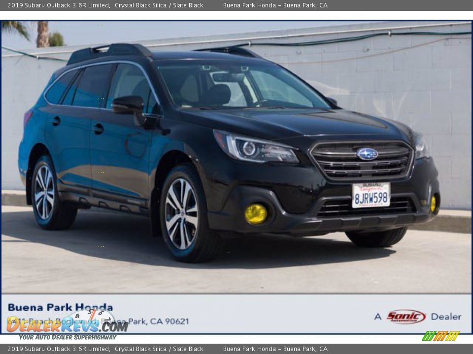 2019 Subaru Outback 3.6R Limited Crystal Black Silica / Slate Black Photo #1