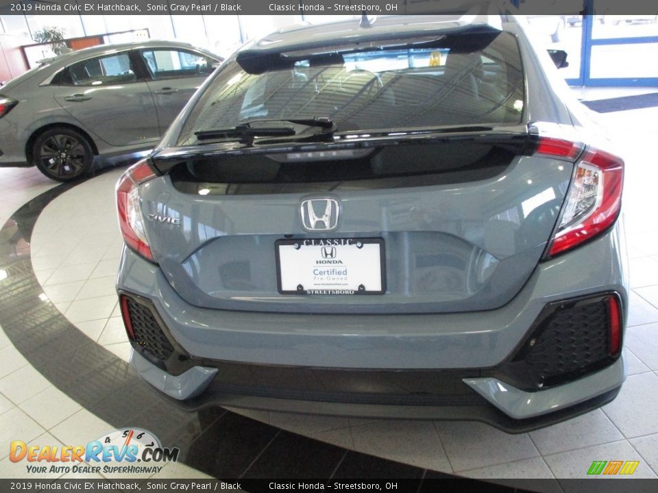 2019 Honda Civic EX Hatchback Sonic Gray Pearl / Black Photo #8