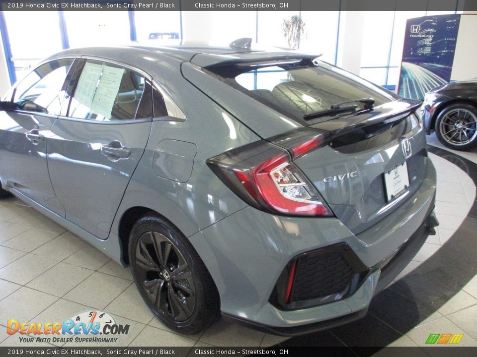 2019 Honda Civic EX Hatchback Sonic Gray Pearl / Black Photo #9