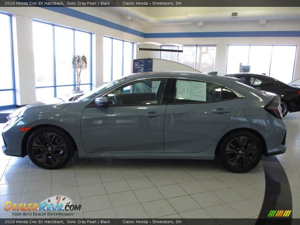2019 Honda Civic EX Hatchback Sonic Gray Pearl / Black Photo #10