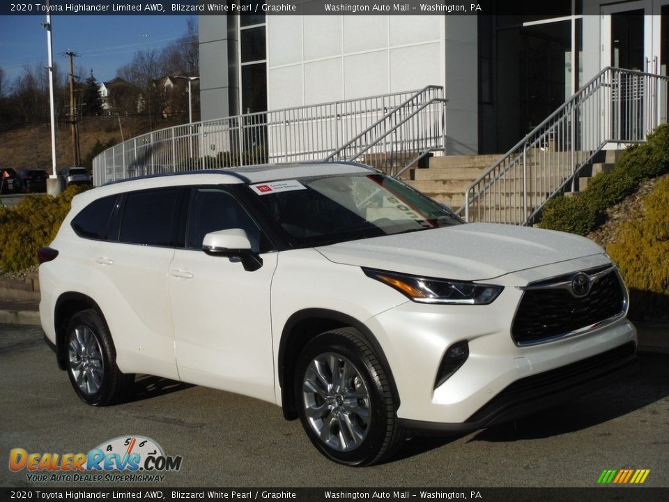 2020 Toyota Highlander Limited AWD Blizzard White Pearl / Graphite Photo #1