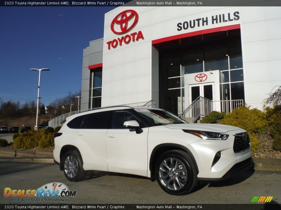 2020 Toyota Highlander Limited AWD Blizzard White Pearl / Graphite Photo #2