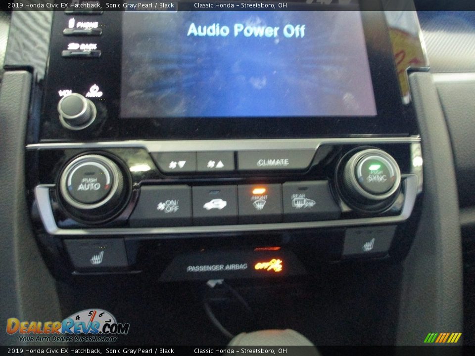 2019 Honda Civic EX Hatchback Sonic Gray Pearl / Black Photo #36
