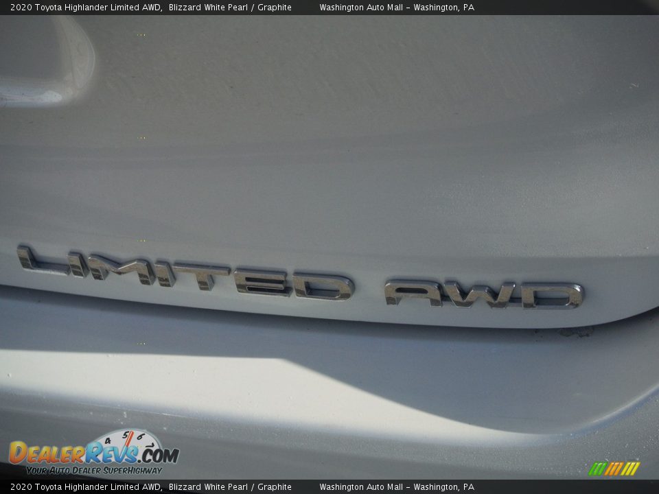 2020 Toyota Highlander Limited AWD Blizzard White Pearl / Graphite Photo #20