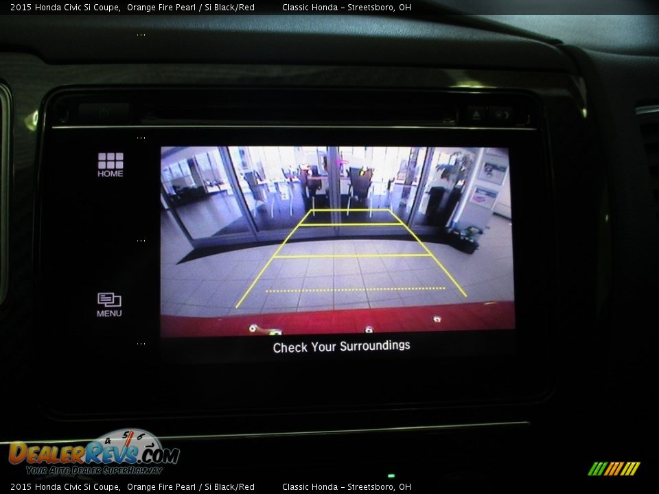 2015 Honda Civic Si Coupe Orange Fire Pearl / Si Black/Red Photo #31