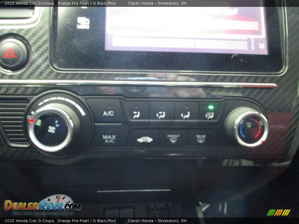 2015 Honda Civic Si Coupe Orange Fire Pearl / Si Black/Red Photo #35