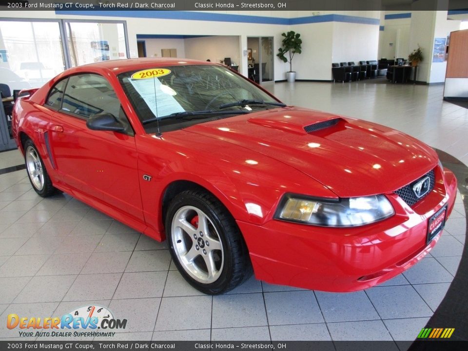 Front 3/4 View of 2003 Ford Mustang GT Coupe Photo #3