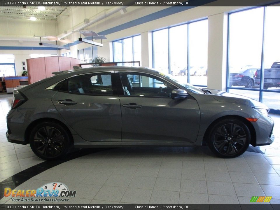 2019 Honda Civic EX Hatchback Polished Metal Metallic / Black/Ivory Photo #4
