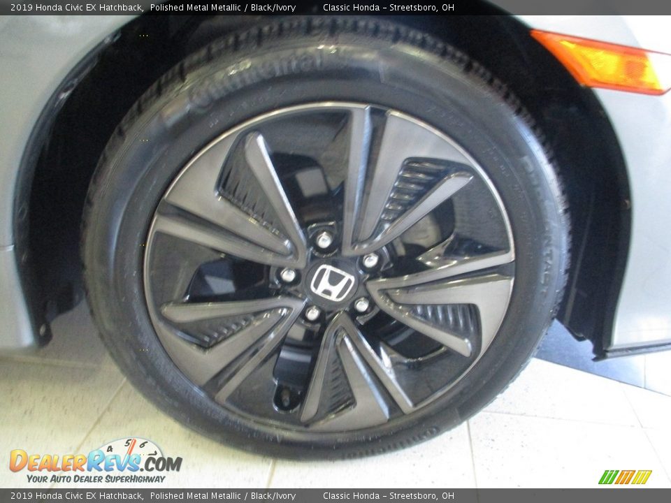 2019 Honda Civic EX Hatchback Polished Metal Metallic / Black/Ivory Photo #5