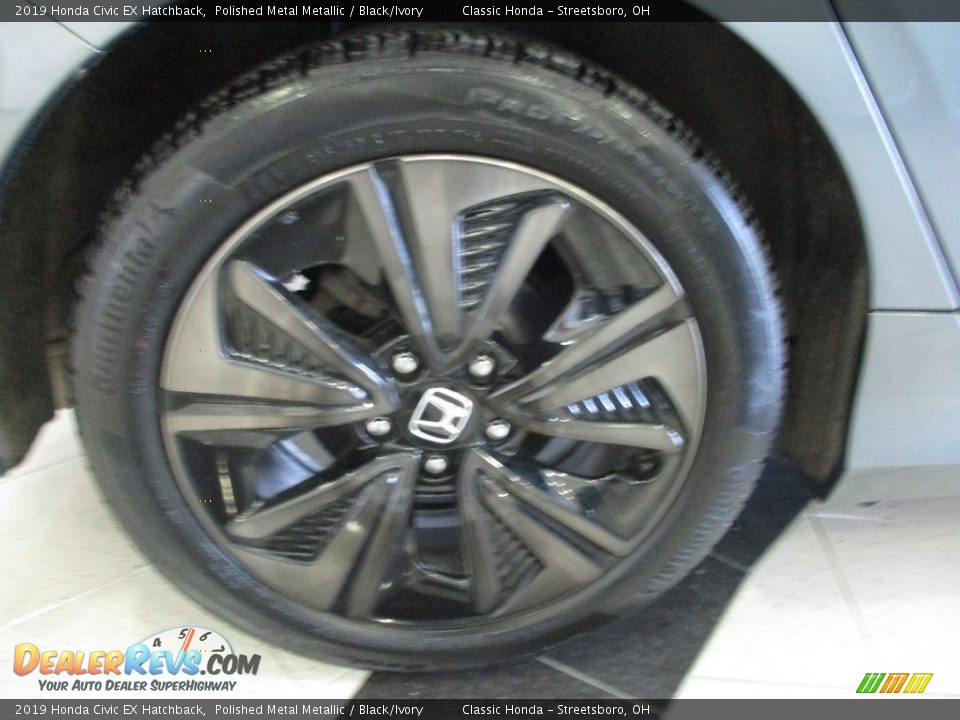 2019 Honda Civic EX Hatchback Polished Metal Metallic / Black/Ivory Photo #6