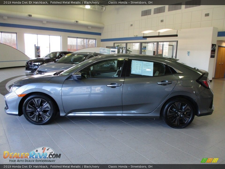 2019 Honda Civic EX Hatchback Polished Metal Metallic / Black/Ivory Photo #10