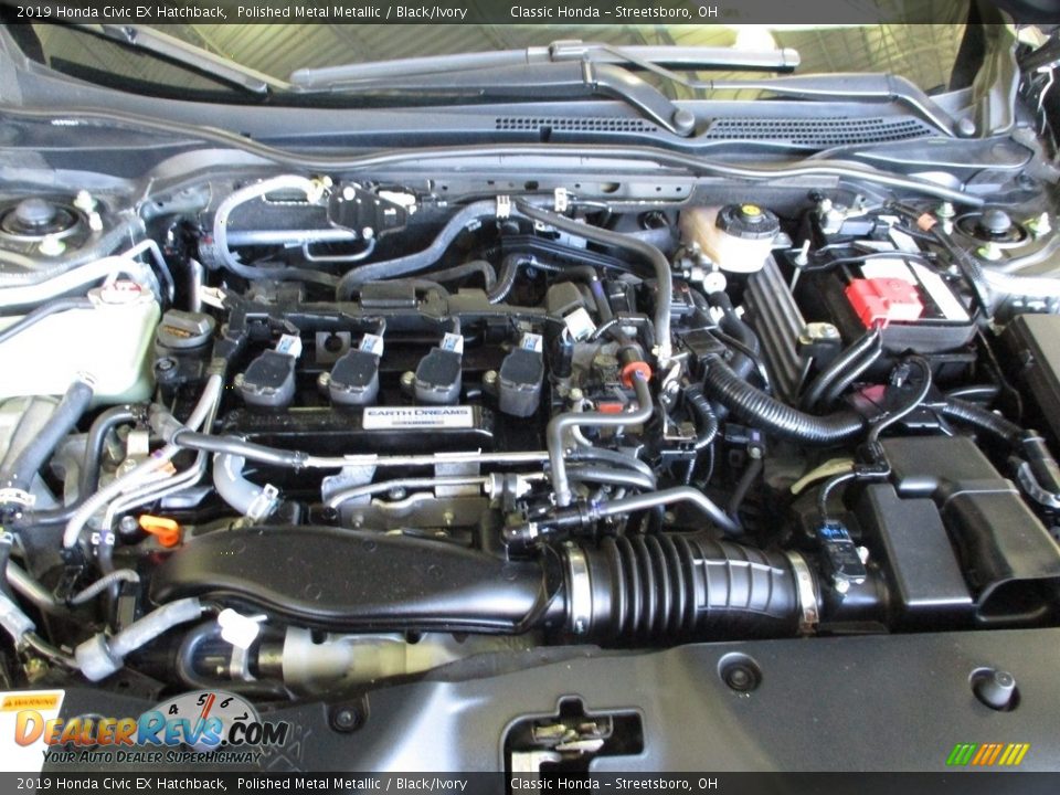 2019 Honda Civic EX Hatchback Polished Metal Metallic / Black/Ivory Photo #13