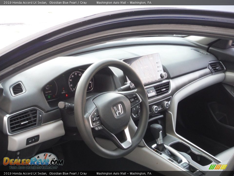 2019 Honda Accord LX Sedan Obsidian Blue Pearl / Gray Photo #10