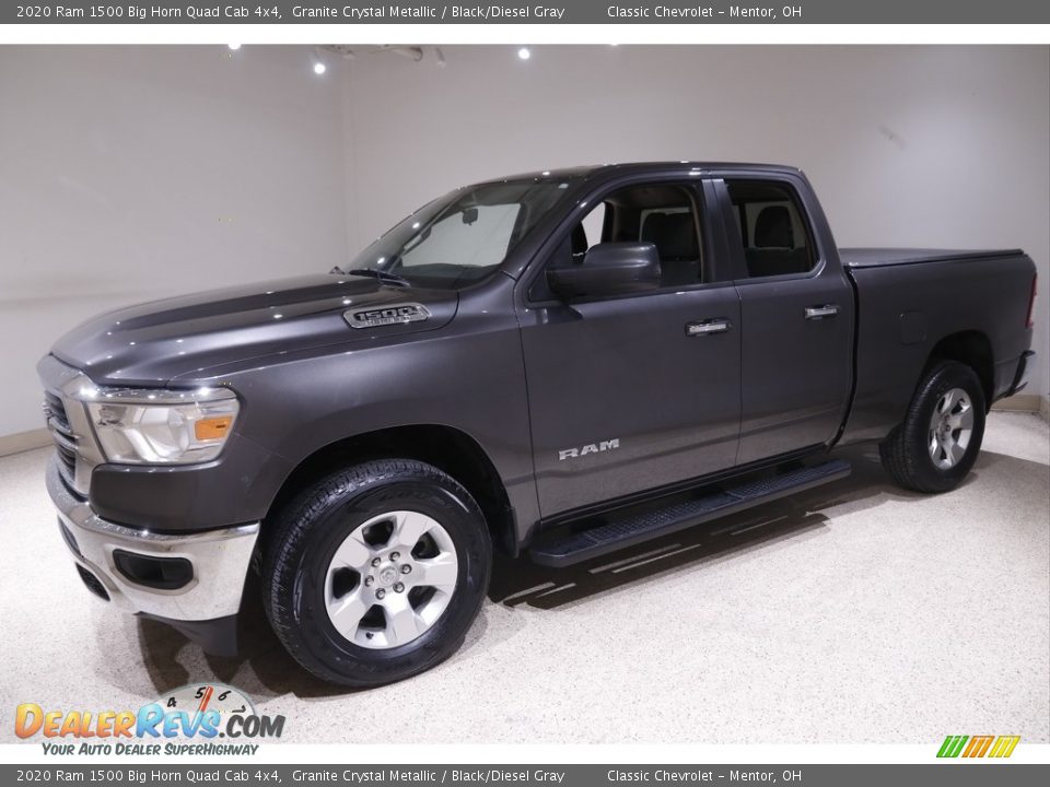 2020 Ram 1500 Big Horn Quad Cab 4x4 Granite Crystal Metallic / Black/Diesel Gray Photo #3