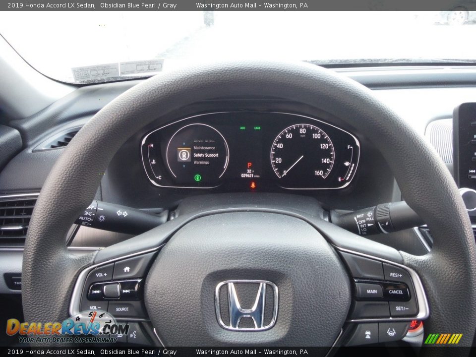 2019 Honda Accord LX Sedan Obsidian Blue Pearl / Gray Photo #21