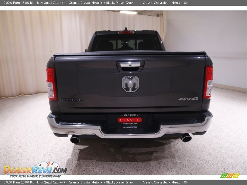 2020 Ram 1500 Big Horn Quad Cab 4x4 Granite Crystal Metallic / Black/Diesel Gray Photo #17