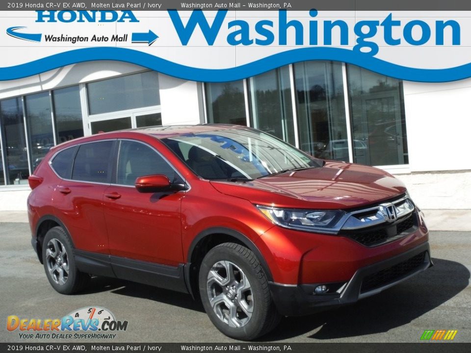 2019 Honda CR-V EX AWD Molten Lava Pearl / Ivory Photo #1