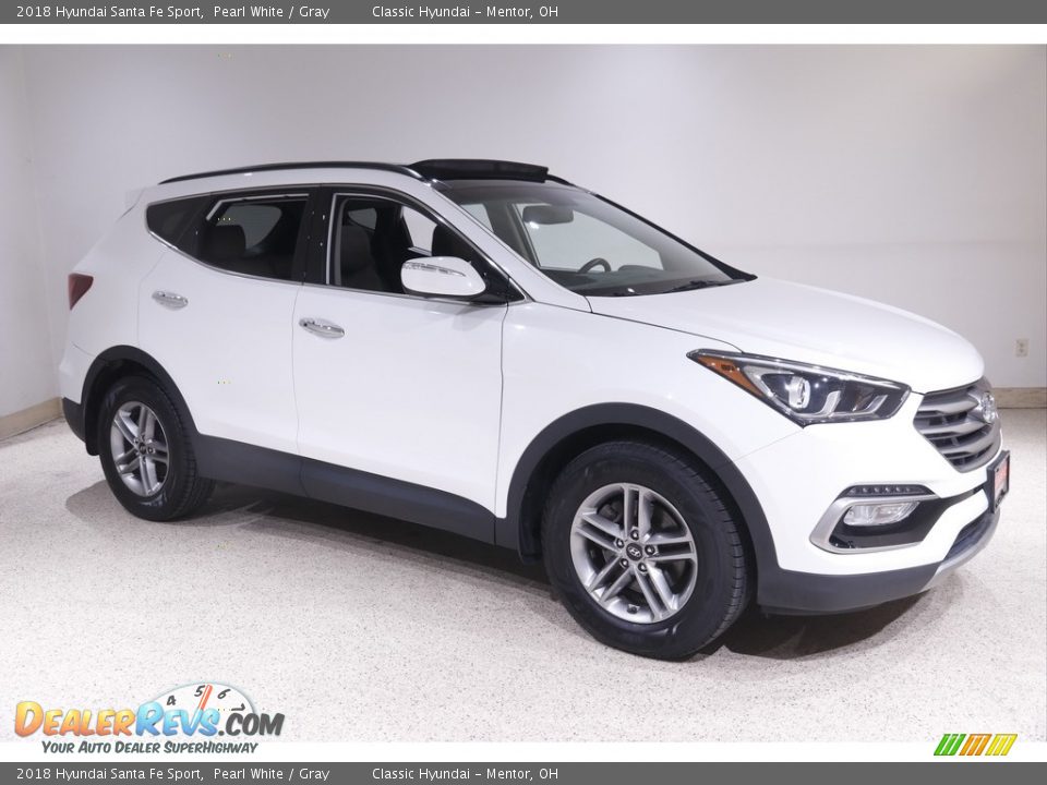 2018 Hyundai Santa Fe Sport Pearl White / Gray Photo #1