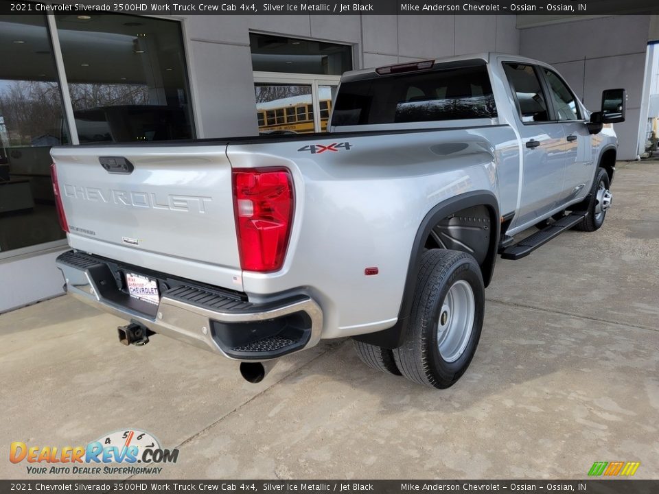 2021 Chevrolet Silverado 3500HD Work Truck Crew Cab 4x4 Silver Ice Metallic / Jet Black Photo #4