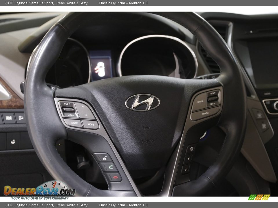 2018 Hyundai Santa Fe Sport Pearl White / Gray Photo #7