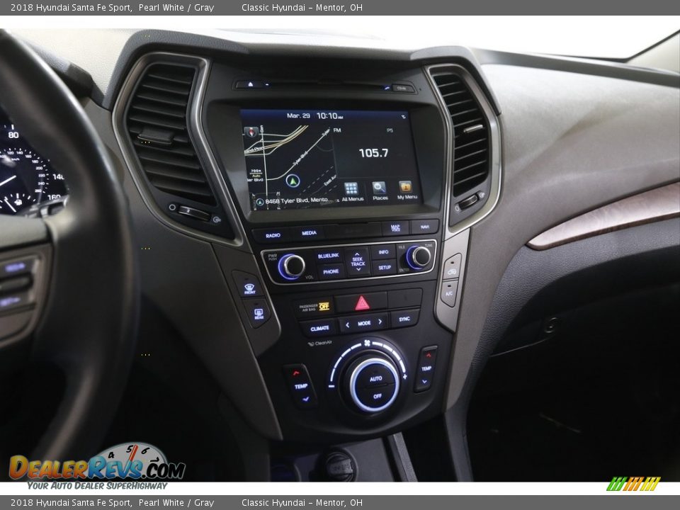 2018 Hyundai Santa Fe Sport Pearl White / Gray Photo #9