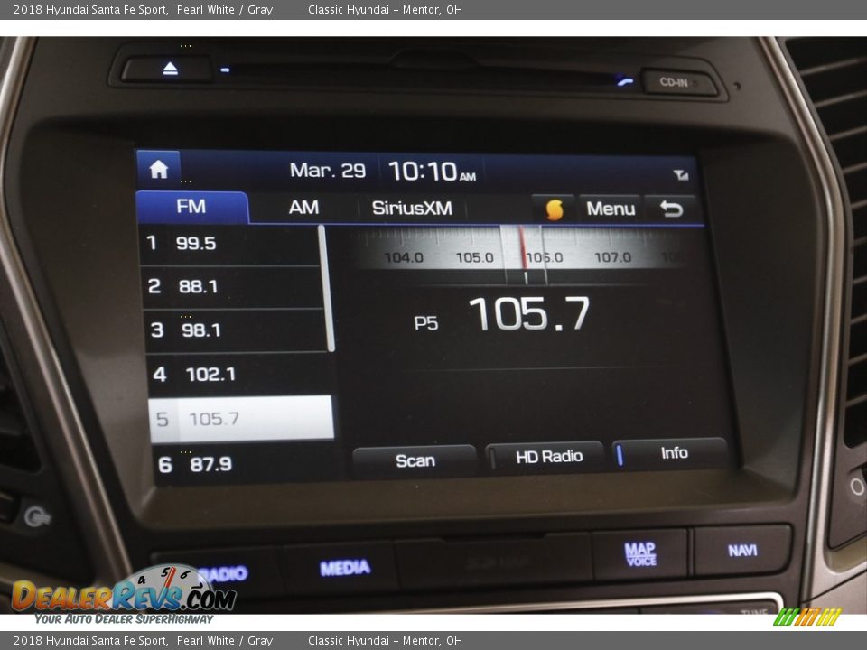 2018 Hyundai Santa Fe Sport Pearl White / Gray Photo #11