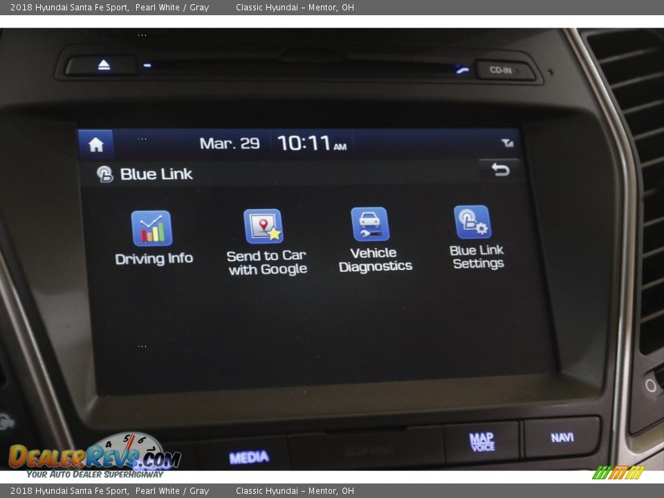 2018 Hyundai Santa Fe Sport Pearl White / Gray Photo #13