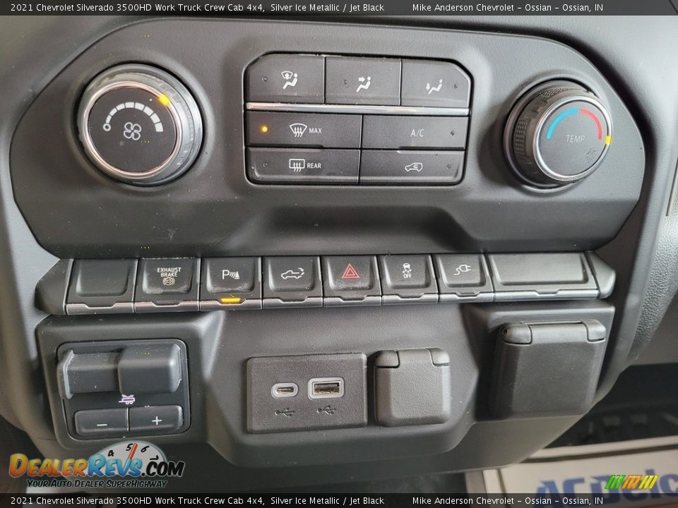 Controls of 2021 Chevrolet Silverado 3500HD Work Truck Crew Cab 4x4 Photo #28