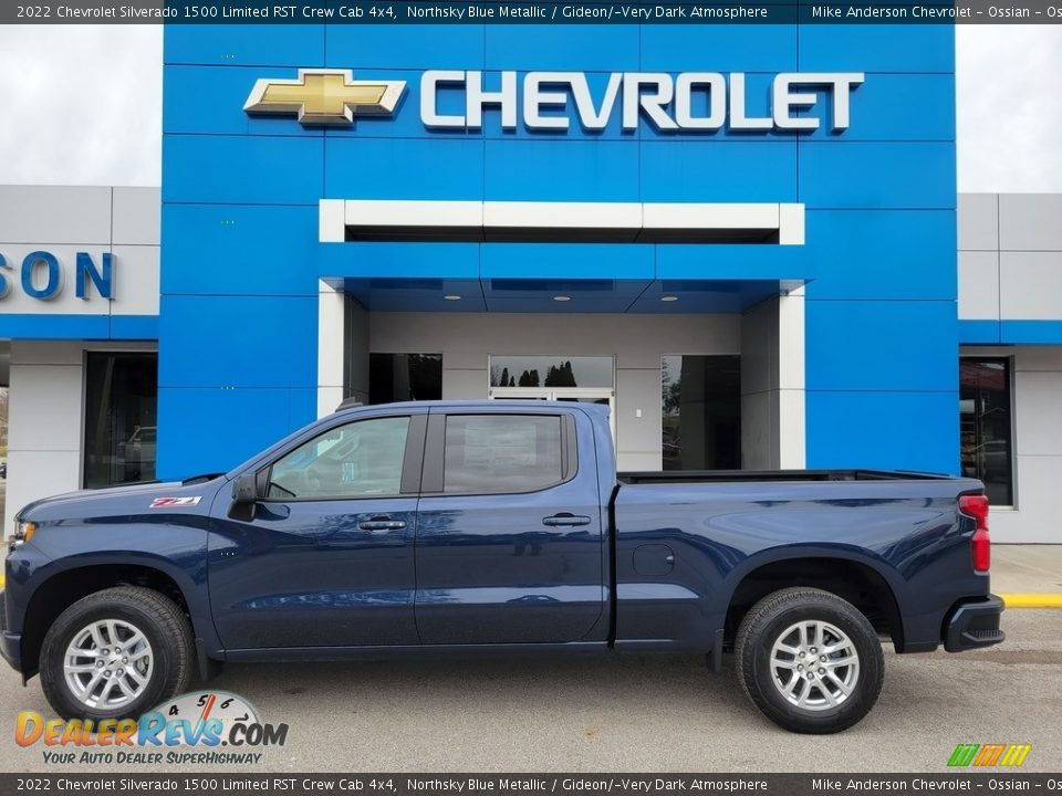 Northsky Blue Metallic 2022 Chevrolet Silverado 1500 Limited RST Crew Cab 4x4 Photo #1