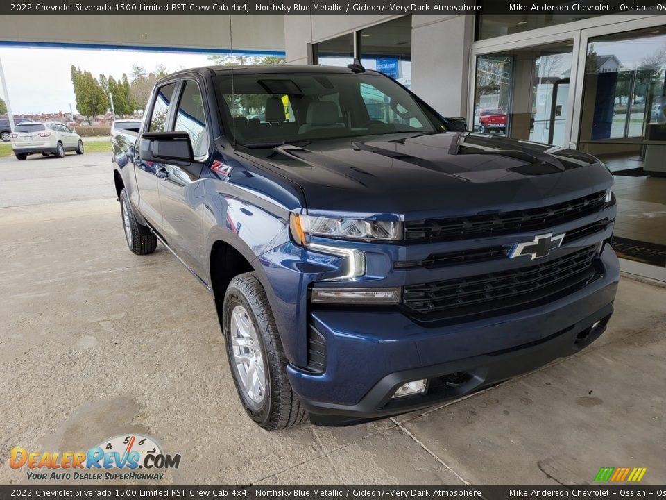 2022 Chevrolet Silverado 1500 Limited RST Crew Cab 4x4 Northsky Blue Metallic / Gideon/­Very Dark Atmosphere Photo #2