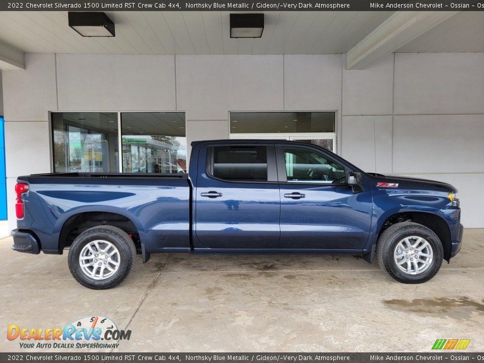 2022 Chevrolet Silverado 1500 Limited RST Crew Cab 4x4 Northsky Blue Metallic / Gideon/­Very Dark Atmosphere Photo #3