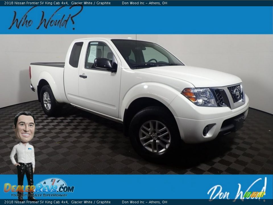 2018 Nissan Frontier SV King Cab 4x4 Glacier White / Graphite Photo #1