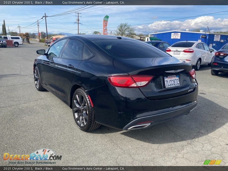 2015 Chrysler 200 S Black / Black Photo #5