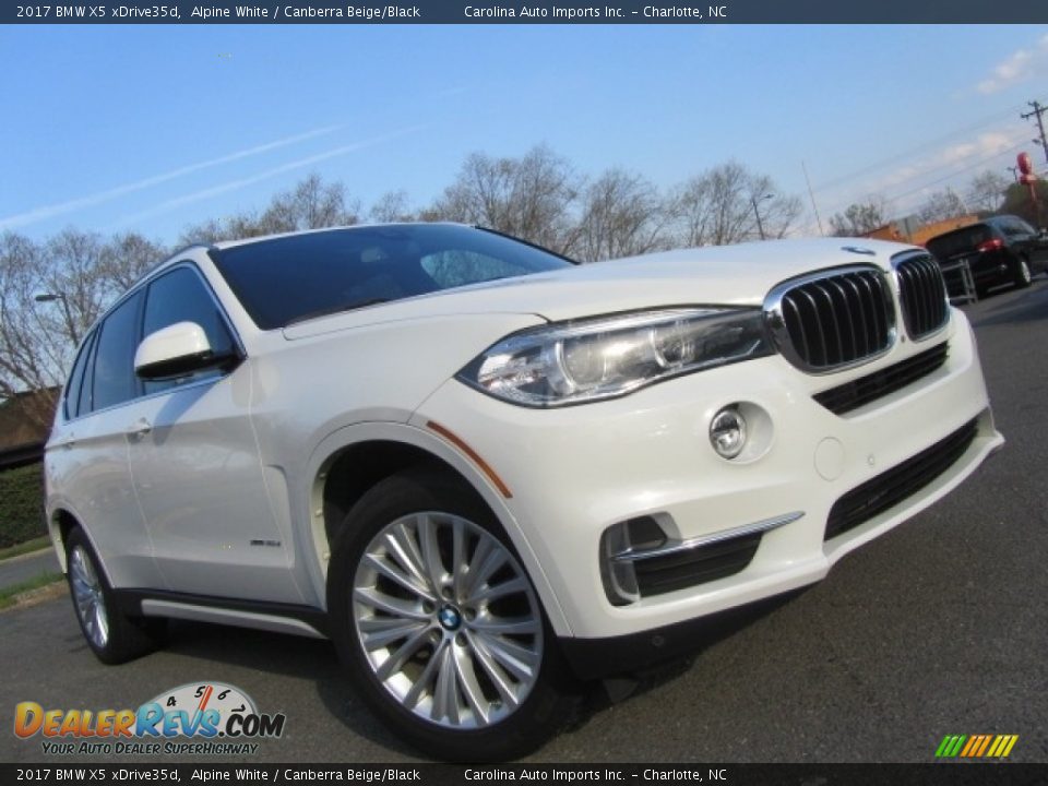 2017 BMW X5 xDrive35d Alpine White / Canberra Beige/Black Photo #1