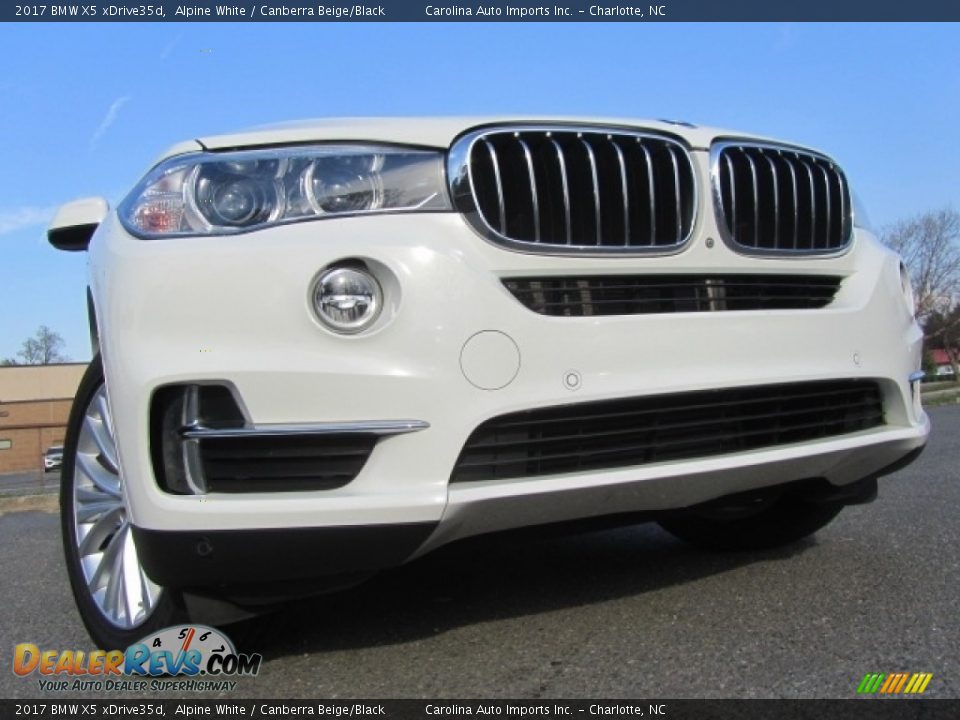 2017 BMW X5 xDrive35d Alpine White / Canberra Beige/Black Photo #2