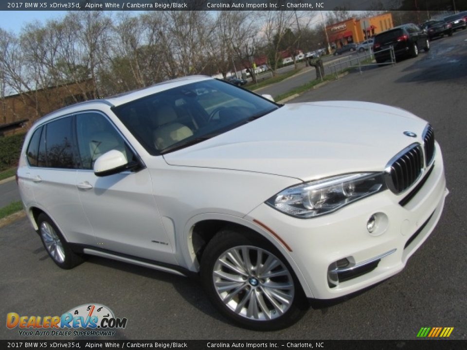 2017 BMW X5 xDrive35d Alpine White / Canberra Beige/Black Photo #3