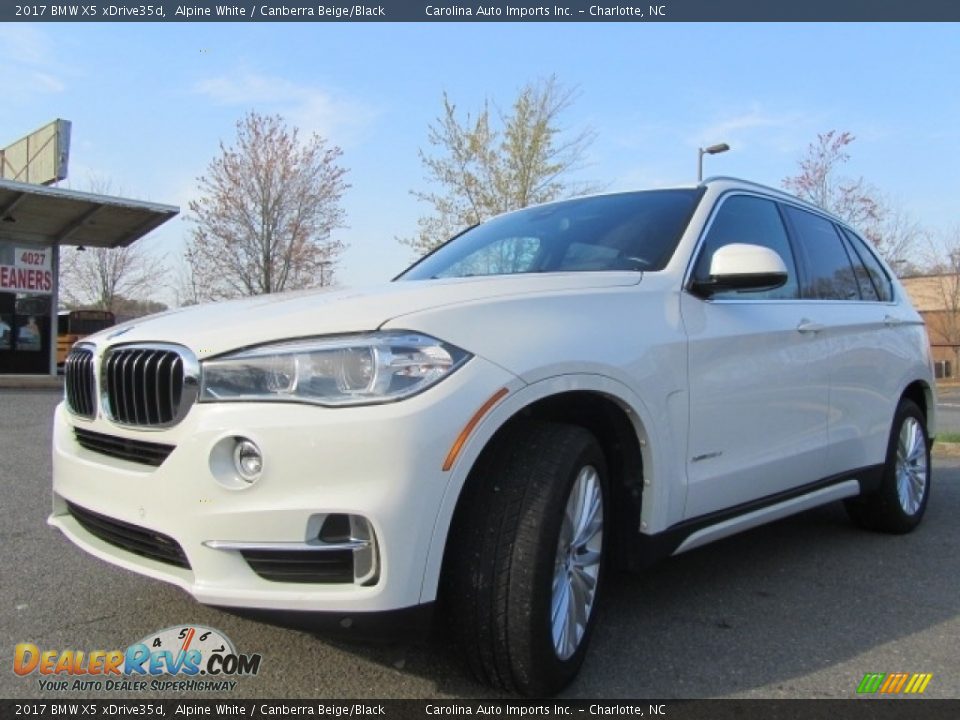 2017 BMW X5 xDrive35d Alpine White / Canberra Beige/Black Photo #6