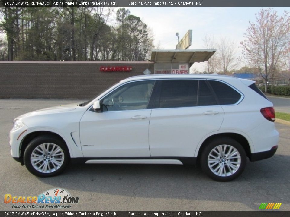 2017 BMW X5 xDrive35d Alpine White / Canberra Beige/Black Photo #7