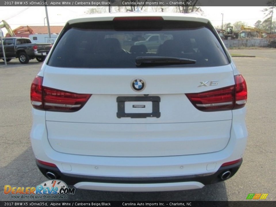 2017 BMW X5 xDrive35d Alpine White / Canberra Beige/Black Photo #9