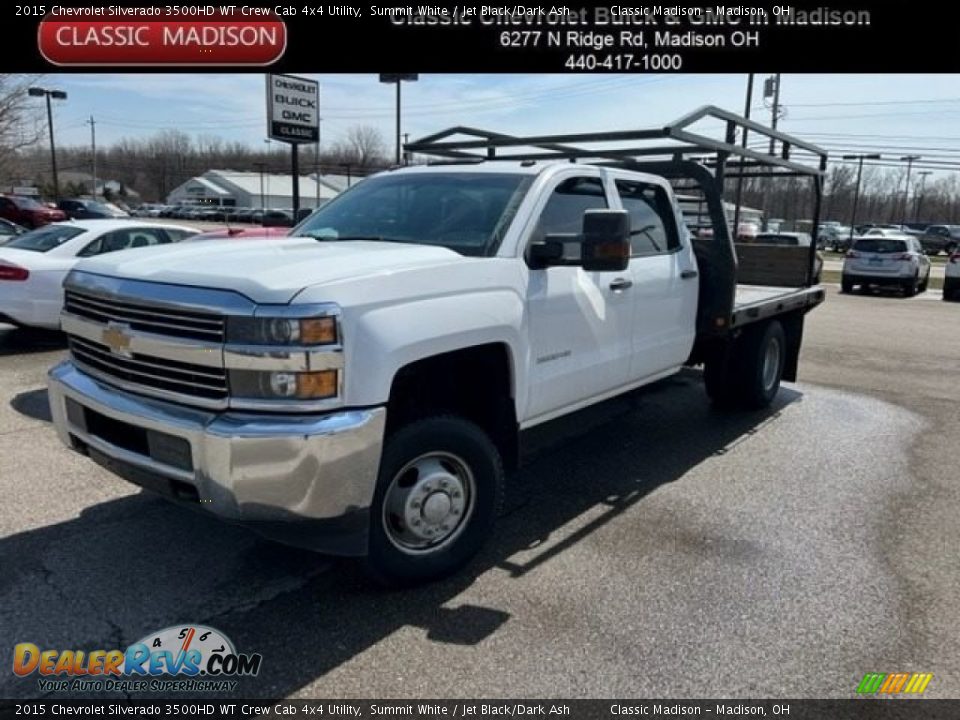 2015 Chevrolet Silverado 3500HD WT Crew Cab 4x4 Utility Summit White / Jet Black/Dark Ash Photo #1