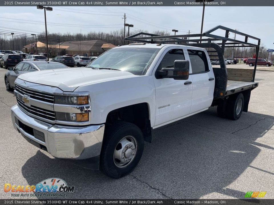 2015 Chevrolet Silverado 3500HD WT Crew Cab 4x4 Utility Summit White / Jet Black/Dark Ash Photo #2