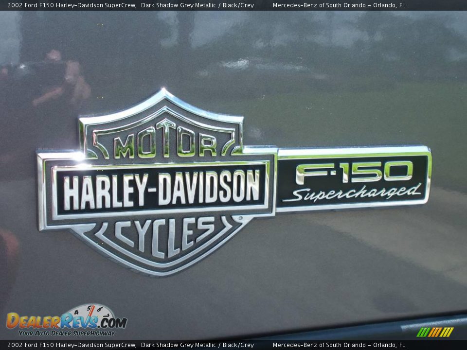 2002 Ford F150 Harley-Davidson SuperCrew Dark Shadow Grey Metallic / Black/Grey Photo #9